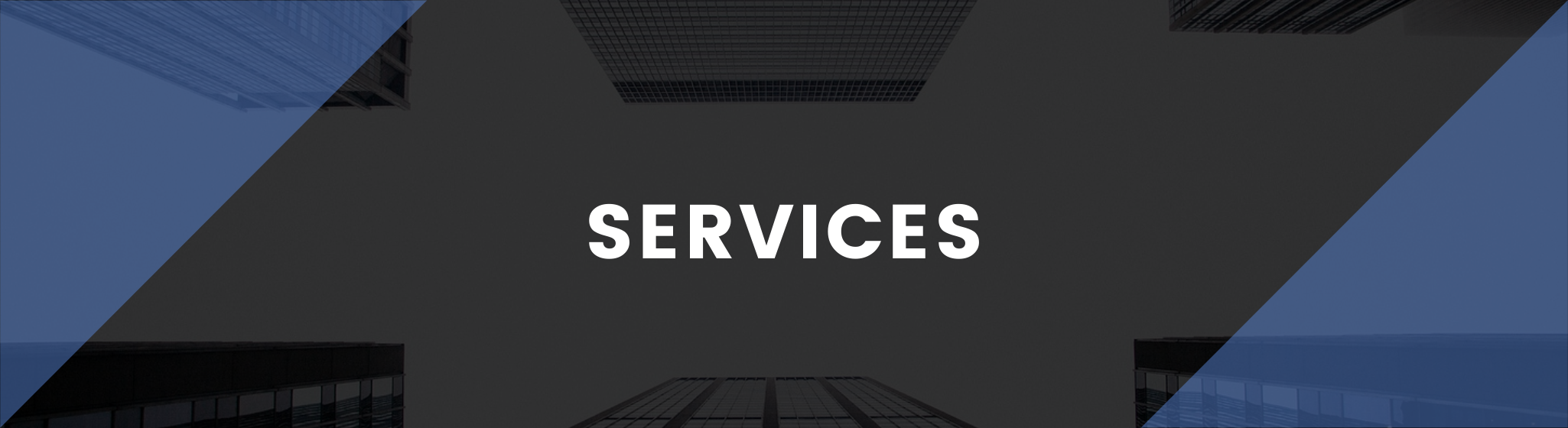 A black and white image of the word services.